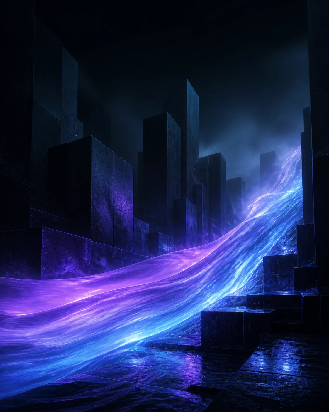 Neon Tide generative study